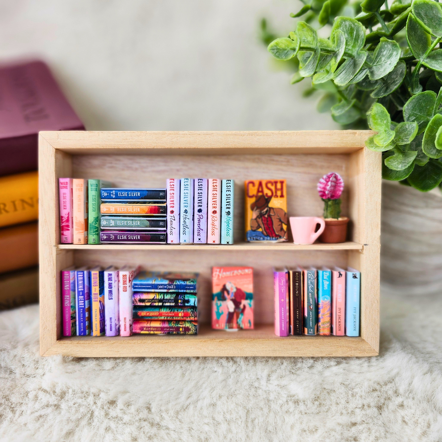 Custom Mini Bookcase & Books (Set)
