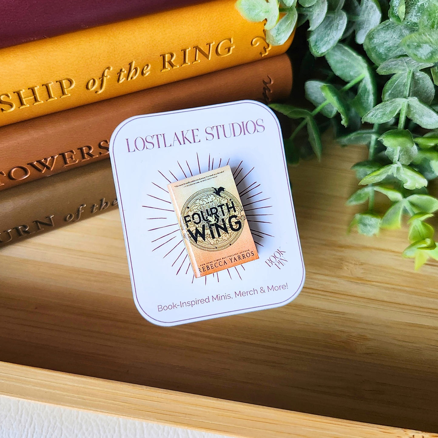 Fourth Wing Book Pin