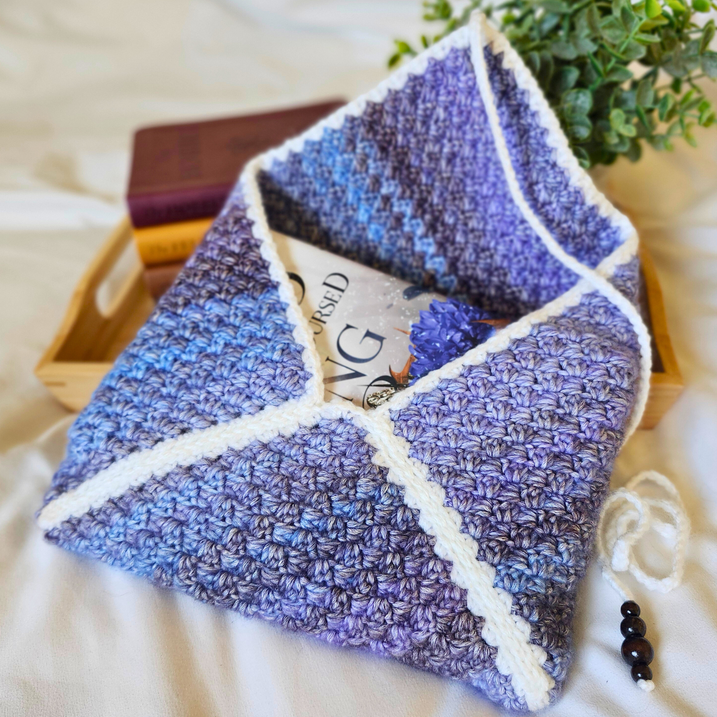 Stormy Purple Wrap Book Sleeve