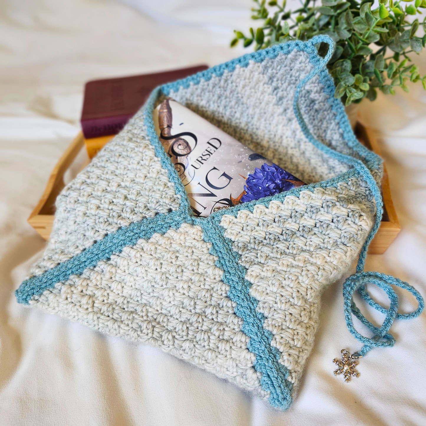 Winter Snowflake Wrap Book Sleeve