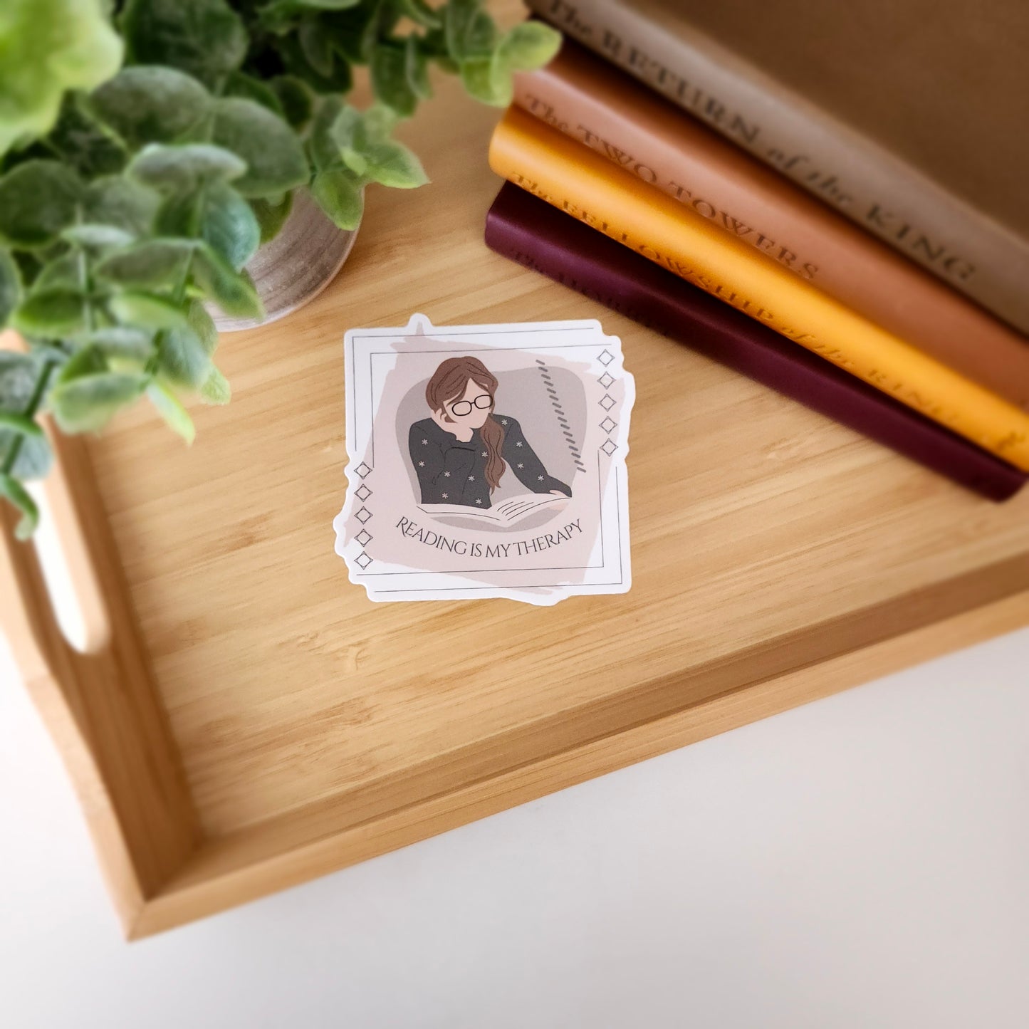 Reading Is My Therapy Sticker