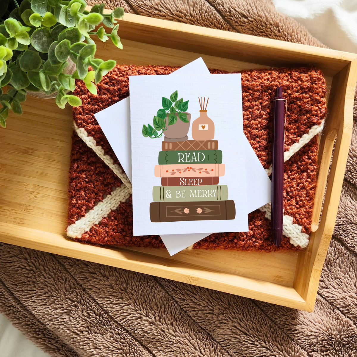 Read, Sleep & Be Merry Card