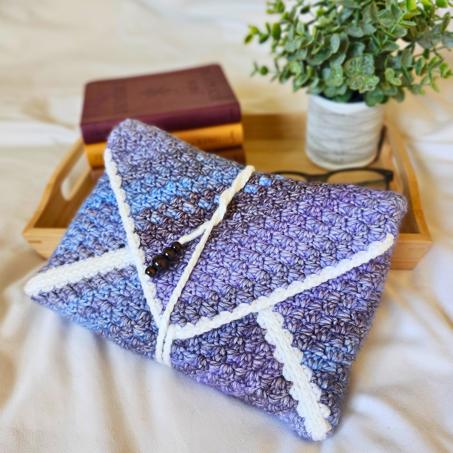 Stormy Purple Wrap Book Sleeve