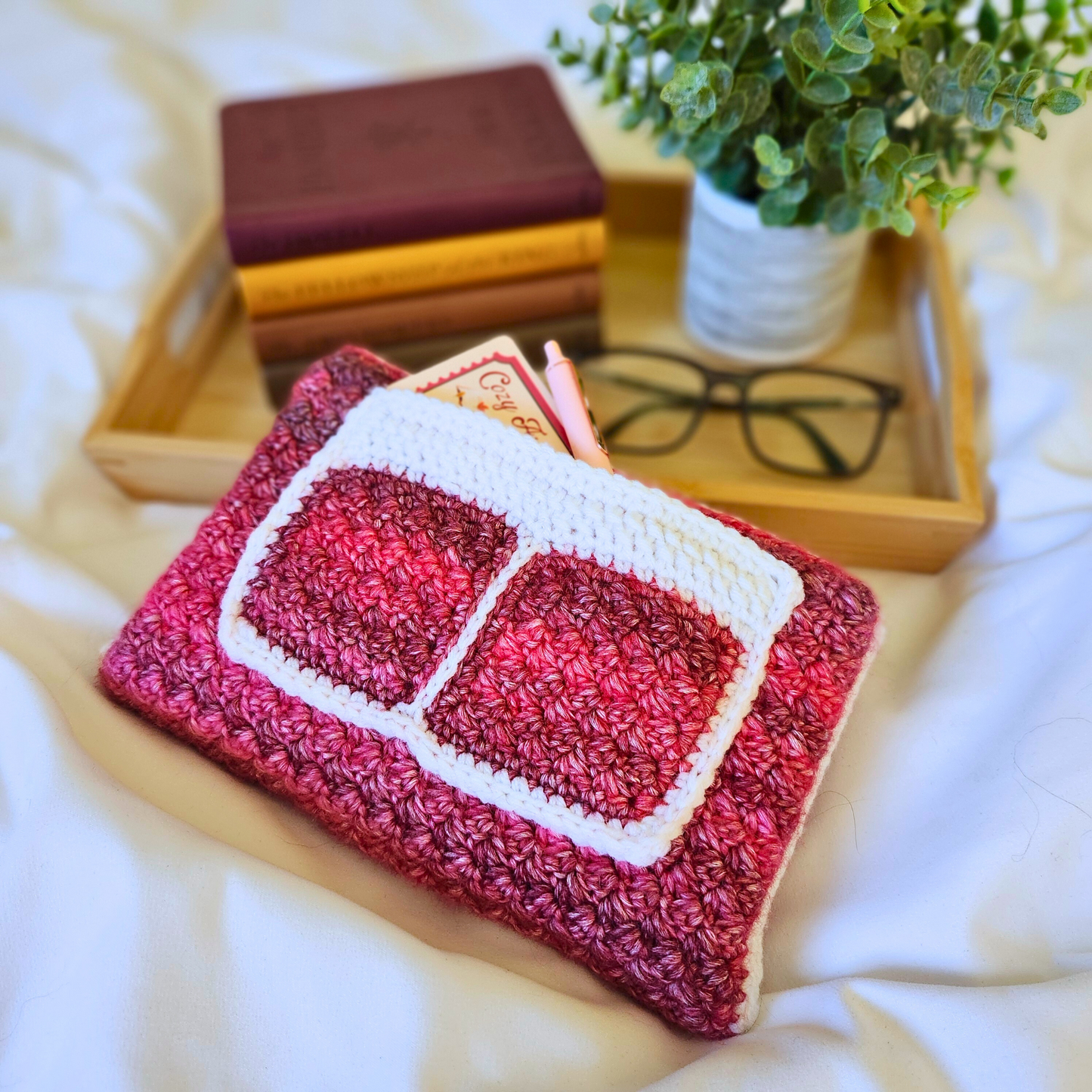 Vibrant Rose Book Sleeve