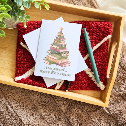 Book Tree Christmas Card