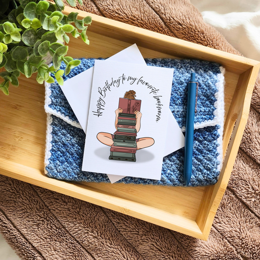 Bookworm Birthday Card