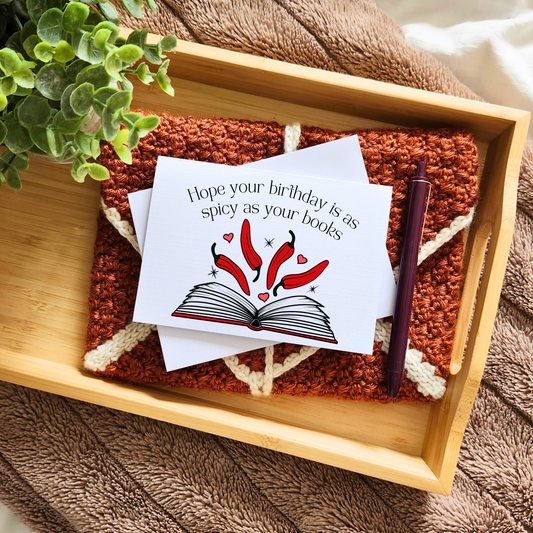 Spicy Books Birthday Card