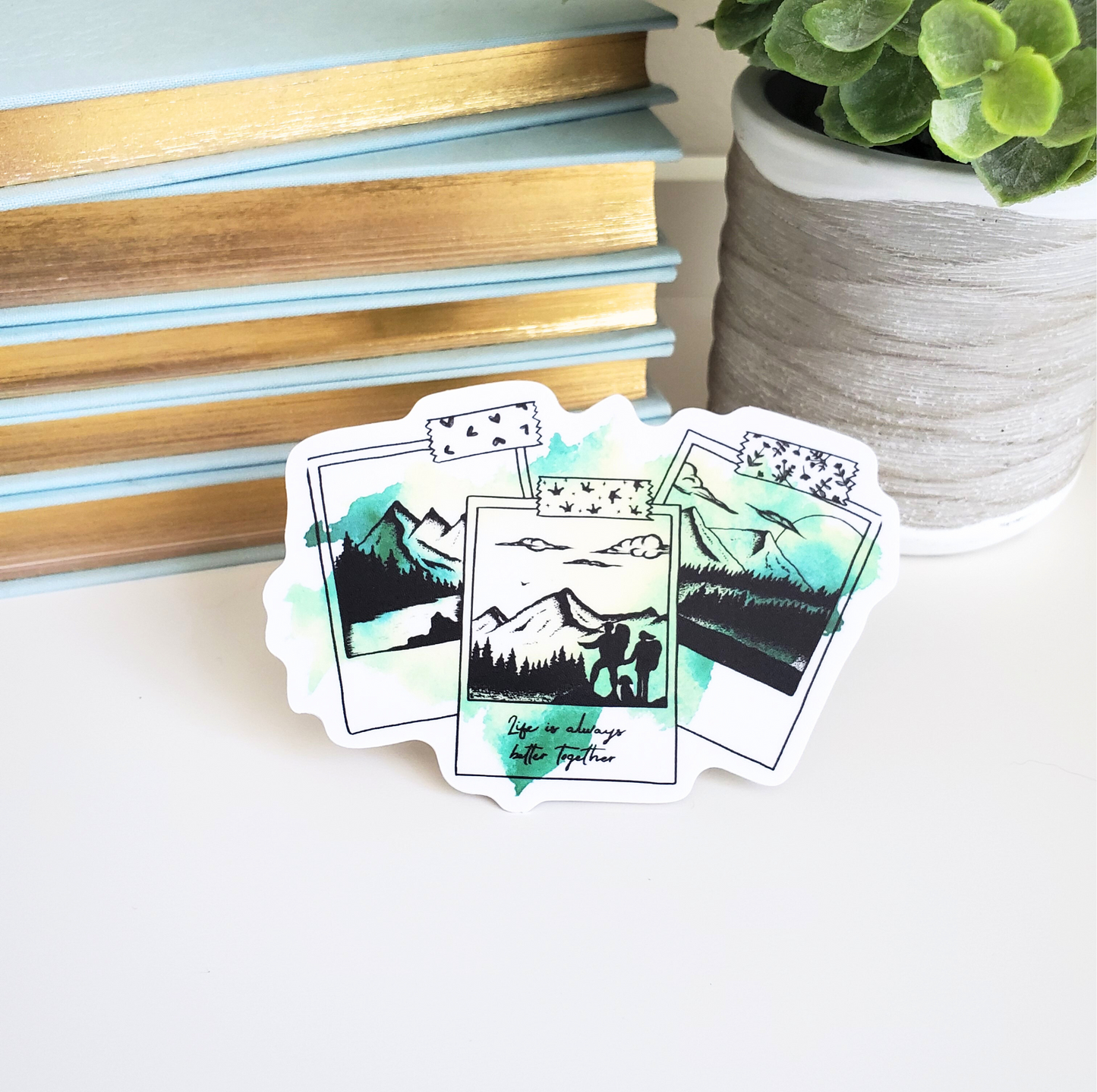 Washi Tape Polaroids Sticker